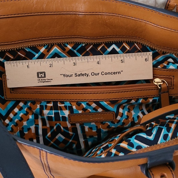 Vera Bradley Tan Leather Canyon Tote Bag - Picture 4 of 10